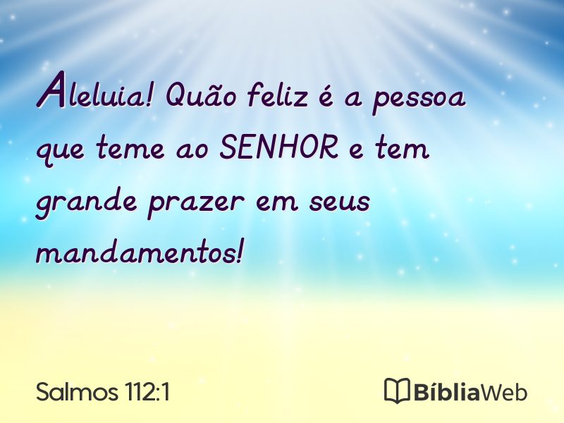 Salmos 112:1 em imagem para compartilhar