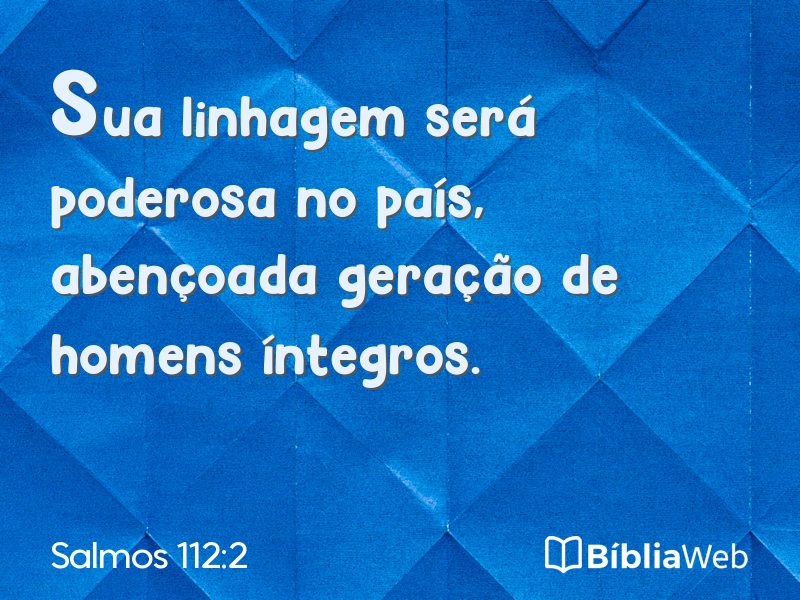 Salmos 112:2 em imagem para compartilhar