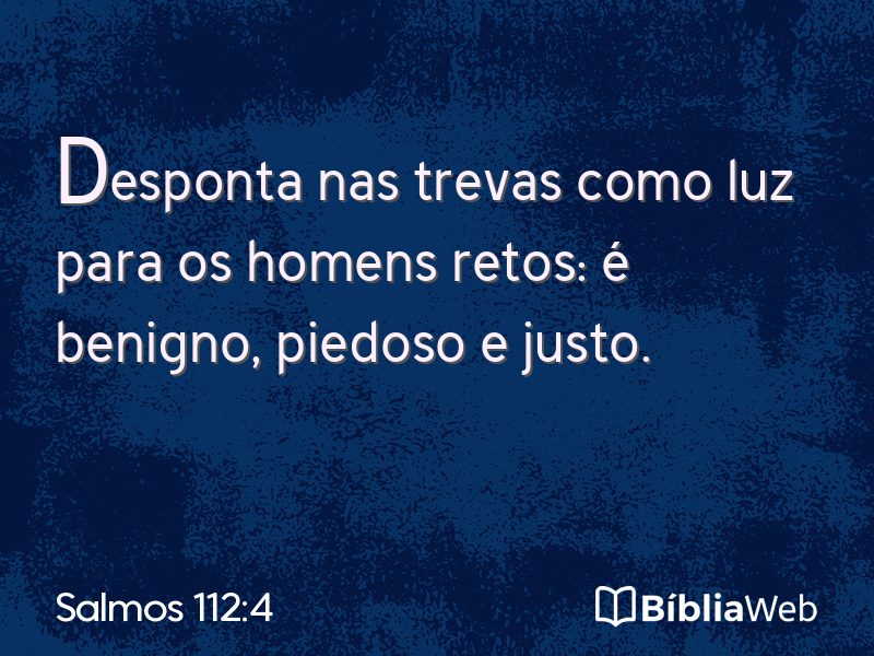 Salmos 112:4 em imagem para compartilhar