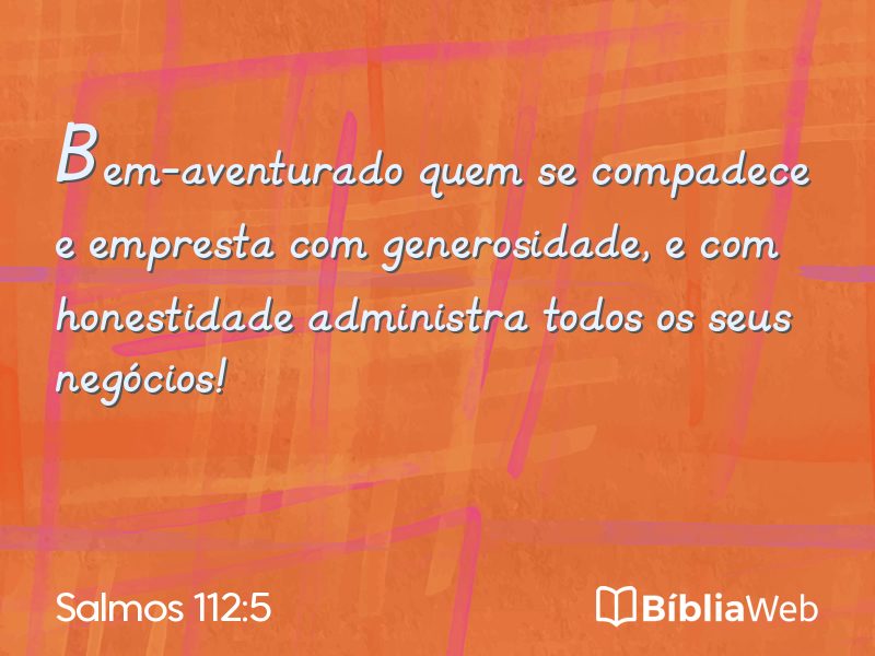 Salmos 112:5 em imagem para compartilhar