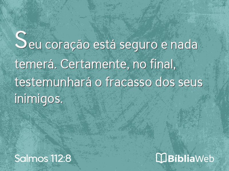 Salmos 112:8 em imagem para compartilhar