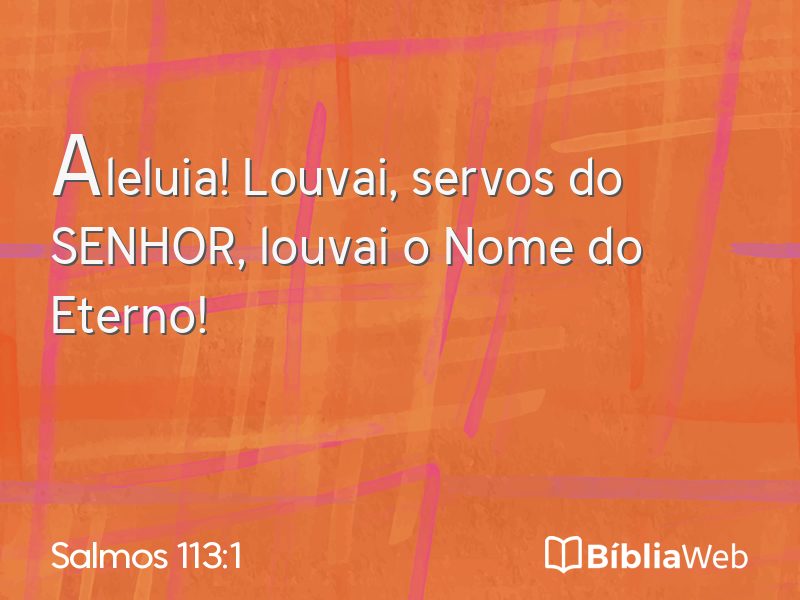 Salmos 113:1 em imagem para compartilhar