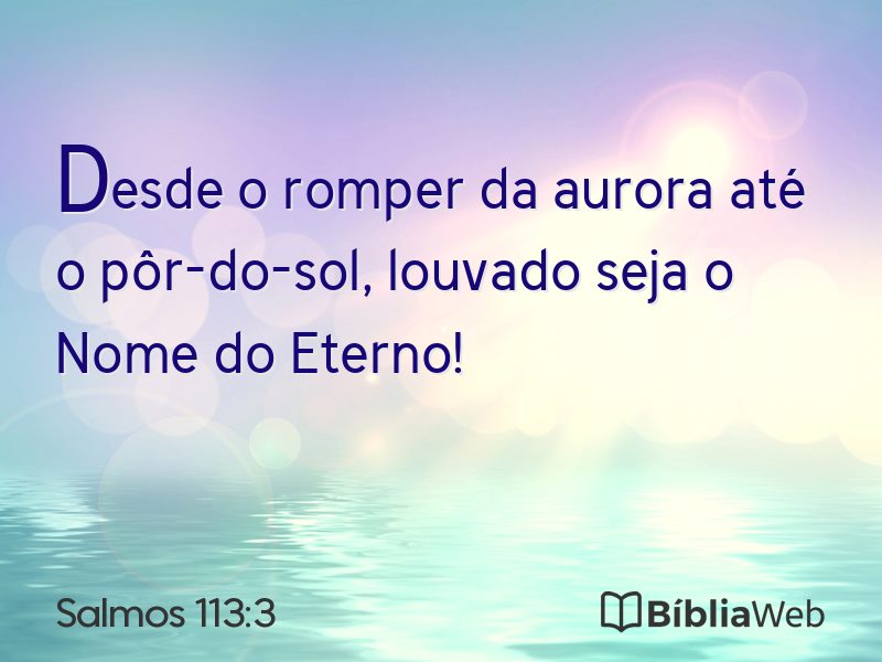 Salmos 113:3 em imagem para compartilhar