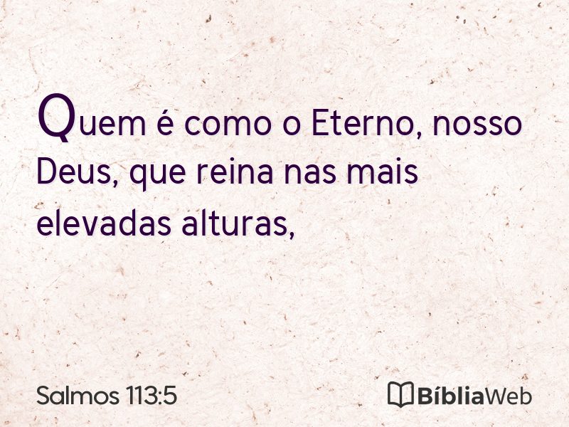 Salmos 113:5 em imagem para compartilhar