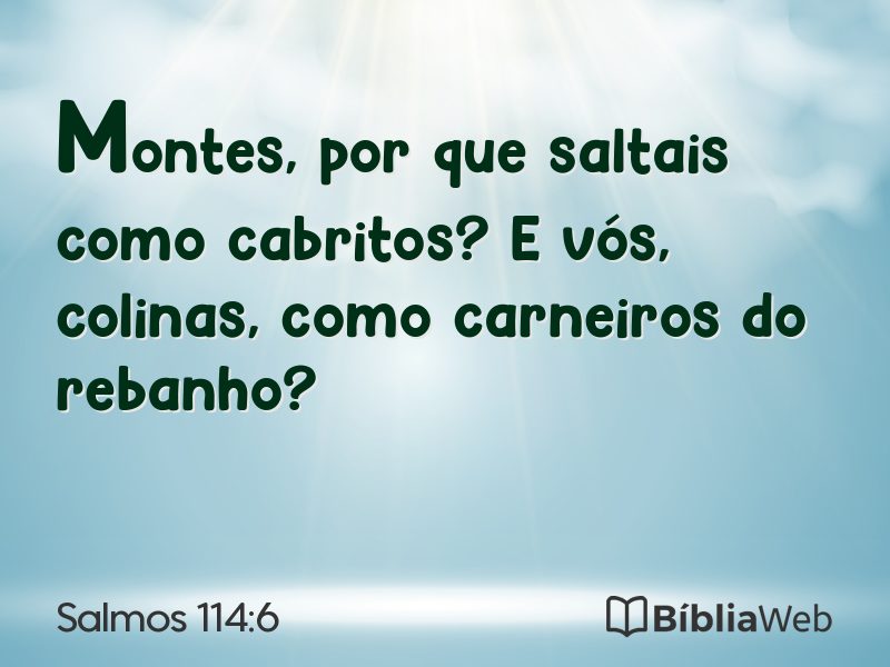 Salmos 114:6 em imagem para compartilhar