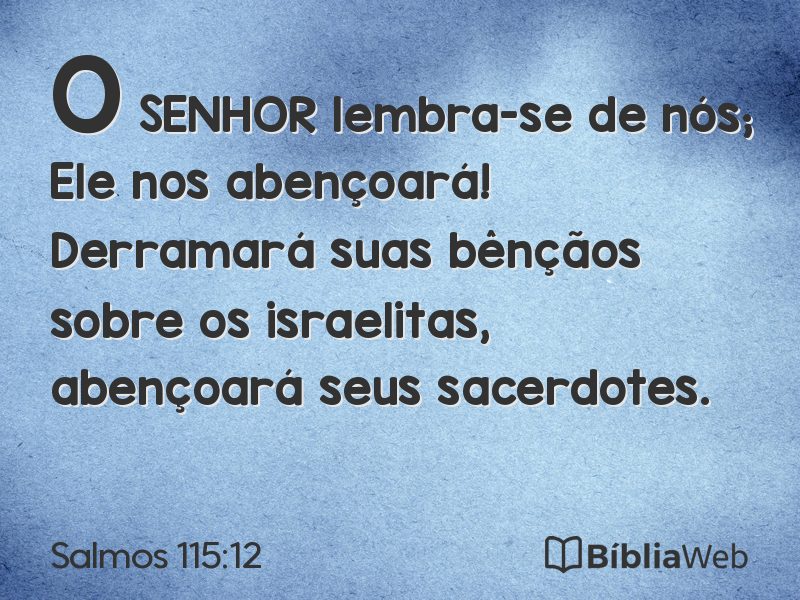 Salmos 115:12 em imagem para compartilhar