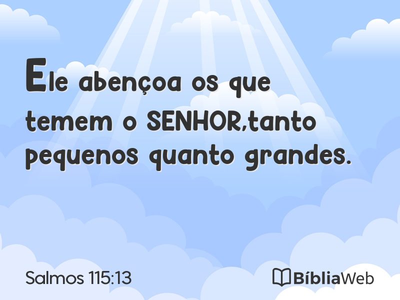 Salmos 115:13 em imagem para compartilhar