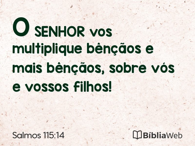 Salmos 115:14 em imagem para compartilhar