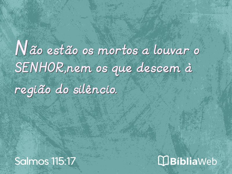 Salmos 115:17 em imagem para compartilhar