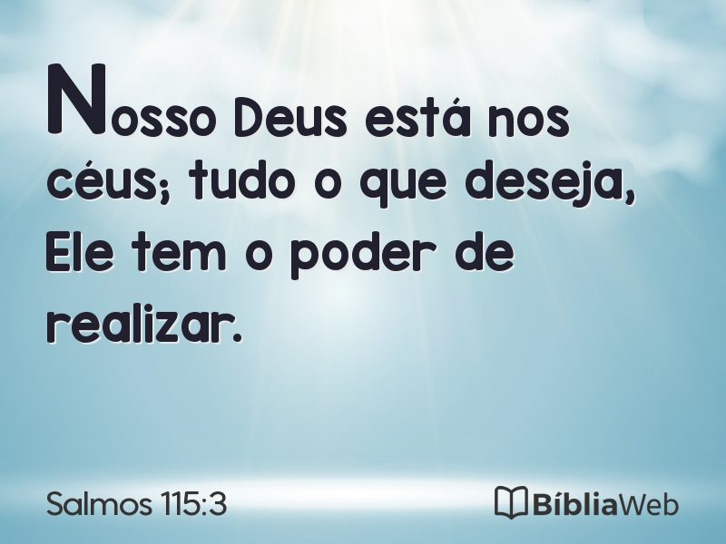 Salmos 115:3 em imagem para compartilhar