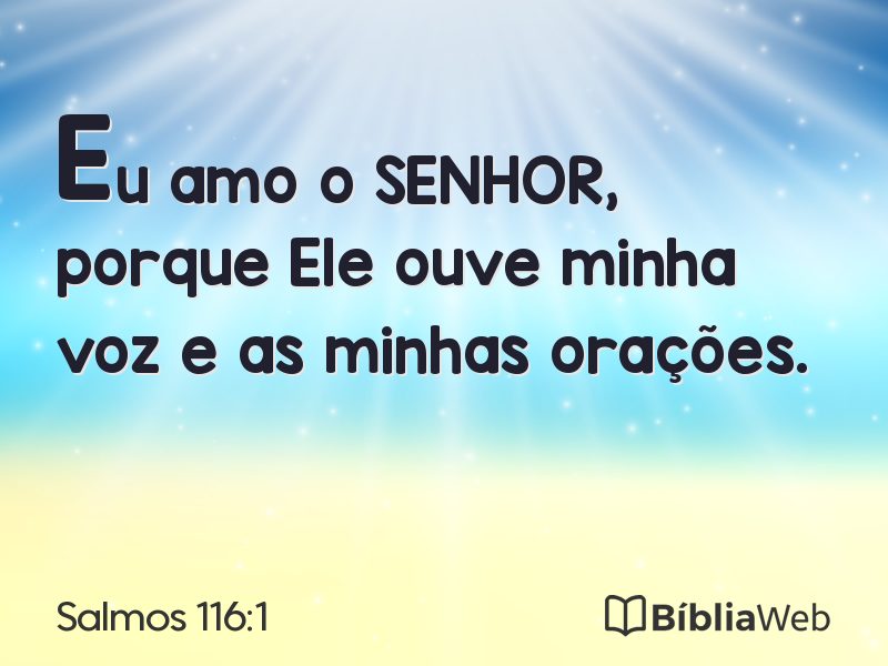 Salmos 116:1 em imagem para compartilhar
