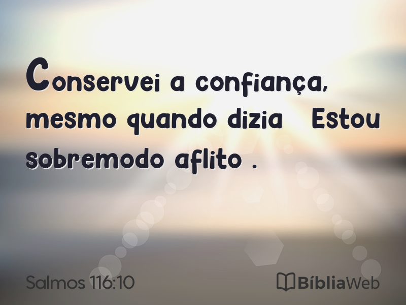 Salmos 116:10 em imagem para compartilhar