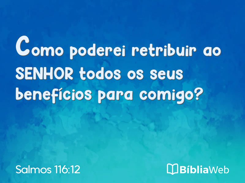 Salmos 116:12 em imagem para compartilhar