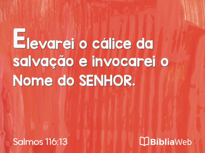 Salmos 116:13 em imagem para compartilhar