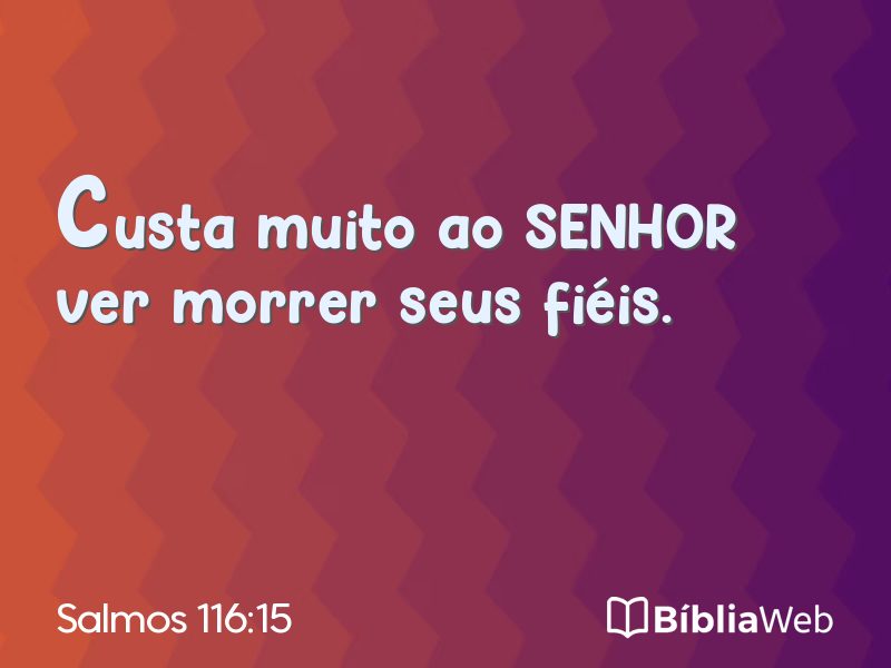 Salmos 116:15 em imagem para compartilhar
