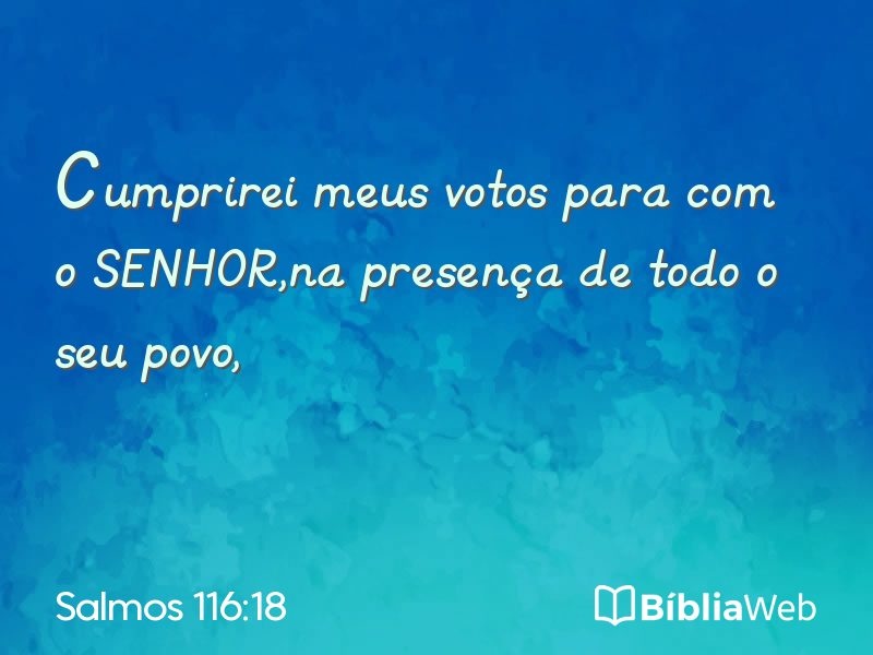Salmos 116:18 em imagem para compartilhar