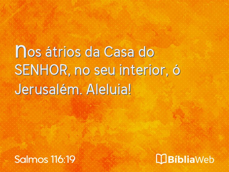 Salmos 116:19 em imagem para compartilhar
