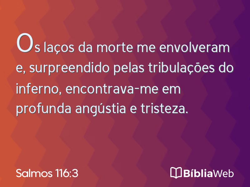 Salmos 116:3 em imagem para compartilhar
