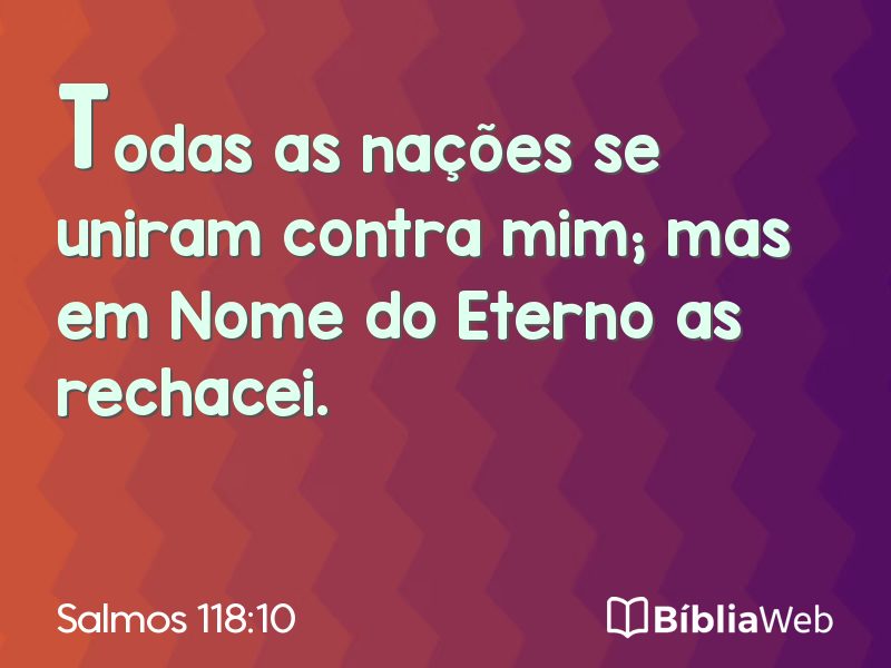Salmos 118:10 em imagem para compartilhar