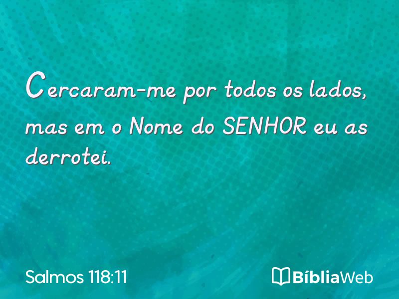 Salmos 118:11 em imagem para compartilhar