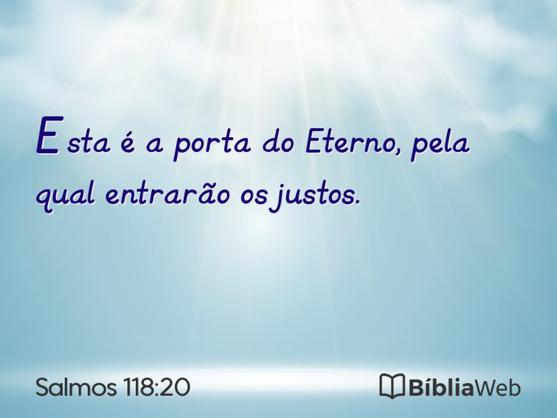 Salmos 118:20 em imagem para compartilhar