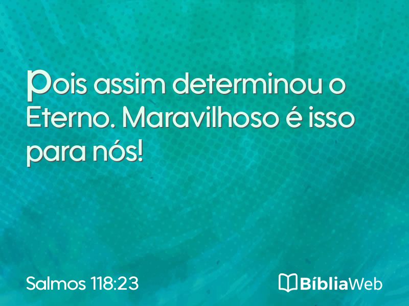 Salmos 118:23 em imagem para compartilhar