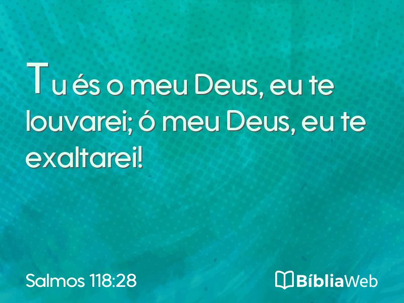 Salmos 118:28 em imagem para compartilhar