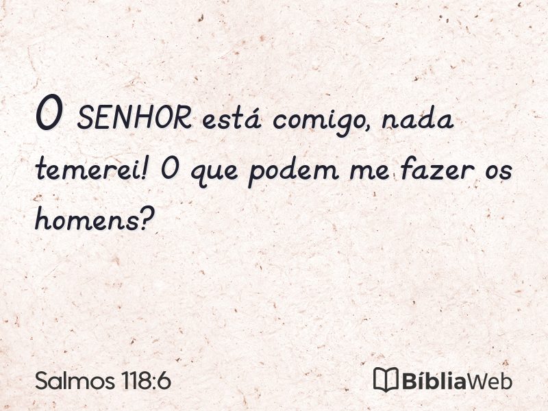 Salmos 118:6 em imagem para compartilhar