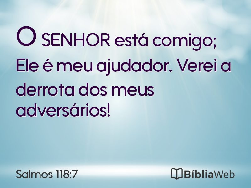 Salmos 118:7 em imagem para compartilhar