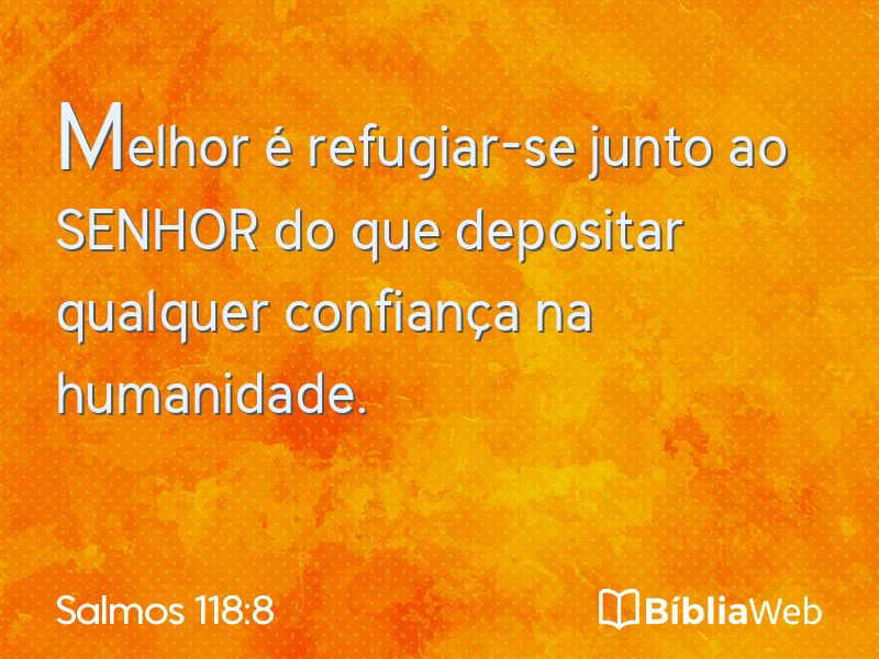 Salmos 118:8 em imagem para compartilhar