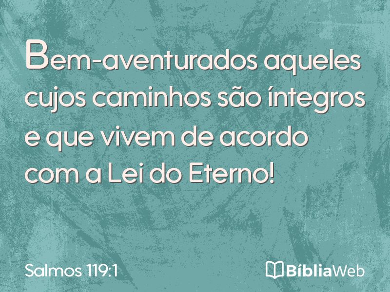 Salmos 119:1 em imagem para compartilhar