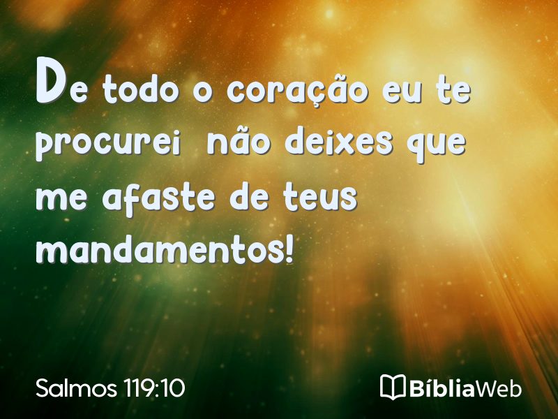 Salmos 119:10 em imagem para compartilhar