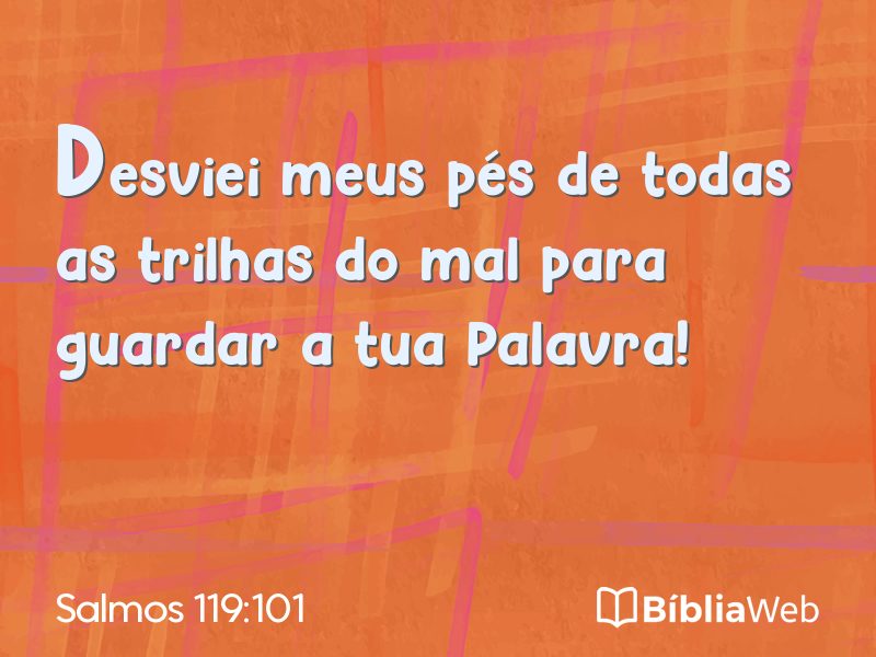 Salmos 119:101 em imagem para compartilhar