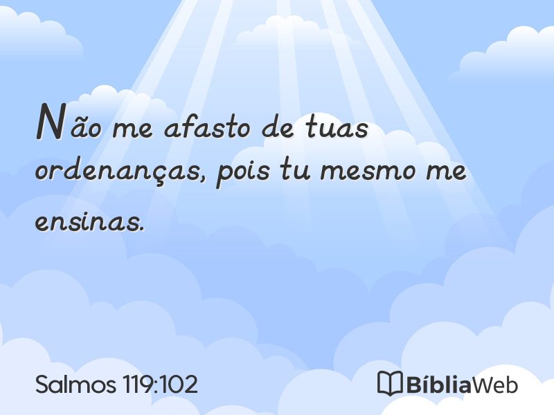 Salmos 119:102 em imagem para compartilhar