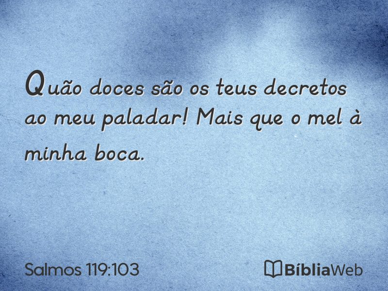 Salmos 119:103 em imagem para compartilhar