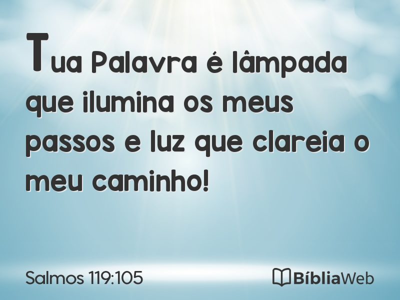 Salmos 119:105 em imagem para compartilhar