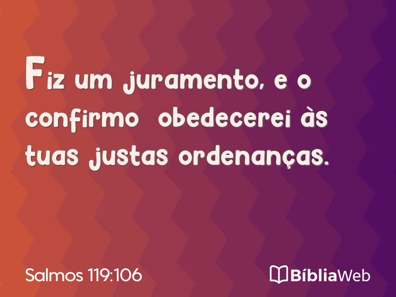 Salmos 119:106 em imagem para compartilhar