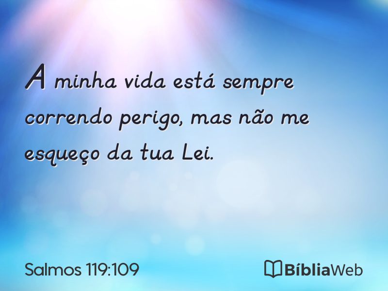 Salmos 119:109 em imagem para compartilhar