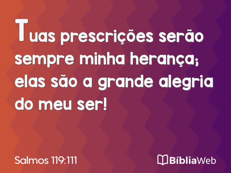 Salmos 119:111 em imagem para compartilhar