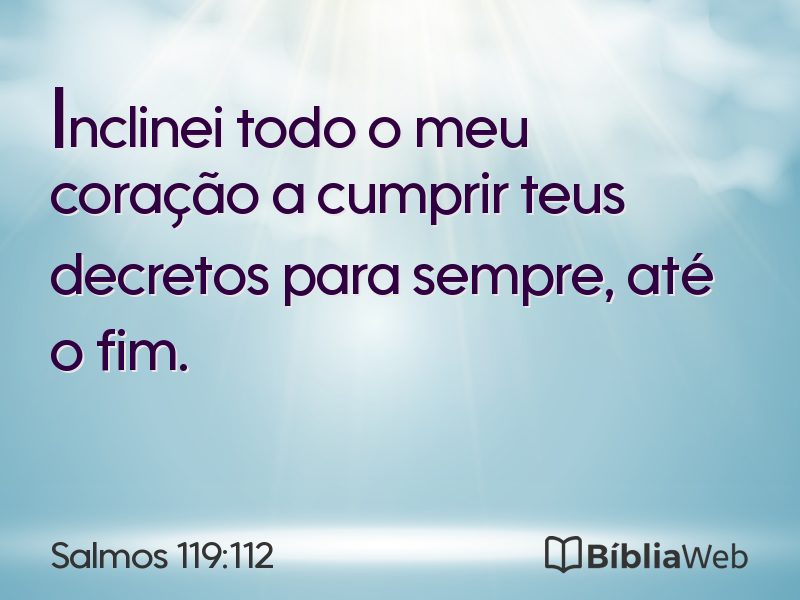 Salmos 119:112 em imagem para compartilhar
