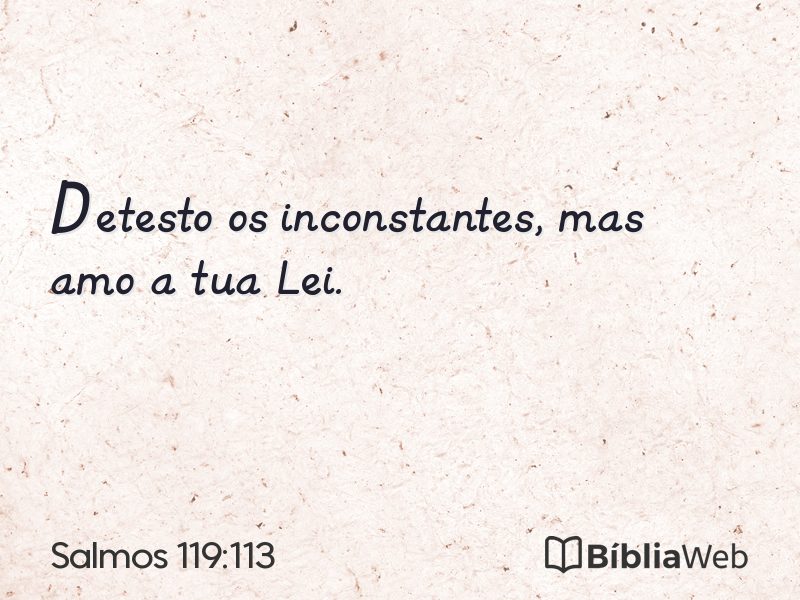 Salmos 119:113 em imagem para compartilhar