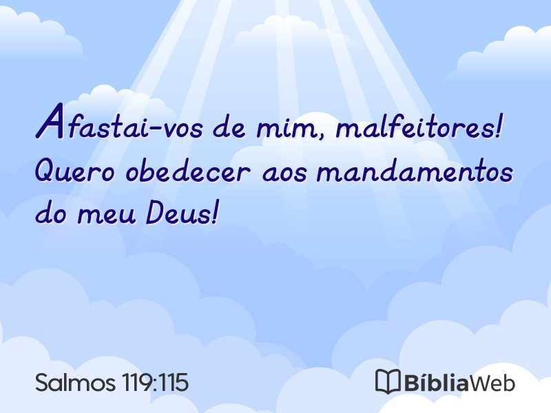 Salmos 119:115 em imagem para compartilhar