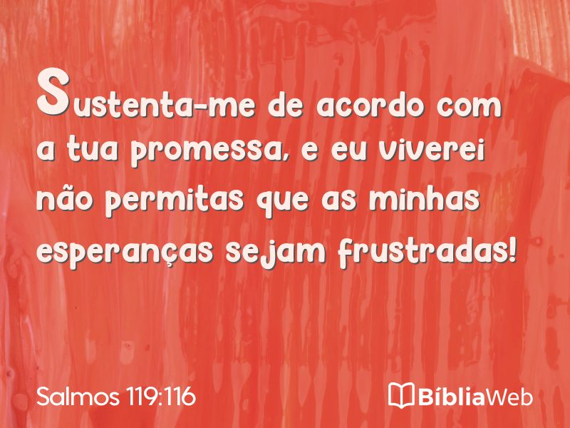 Salmos 119:116 em imagem para compartilhar