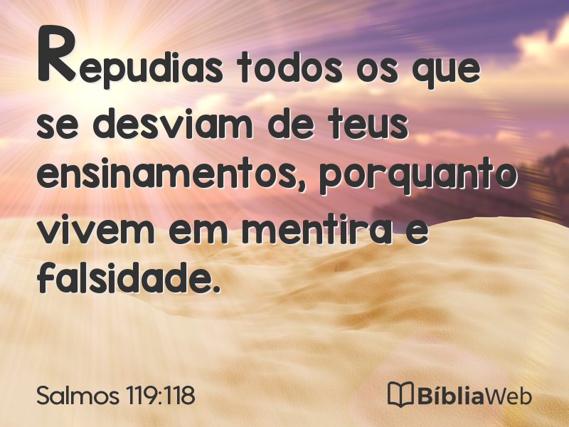 Salmos 119:118 em imagem para compartilhar