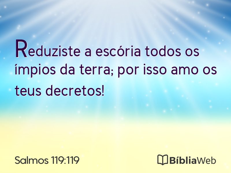 Salmos 119:119 em imagem para compartilhar