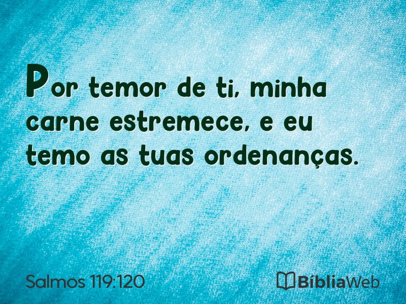 Salmos 119:120 em imagem para compartilhar