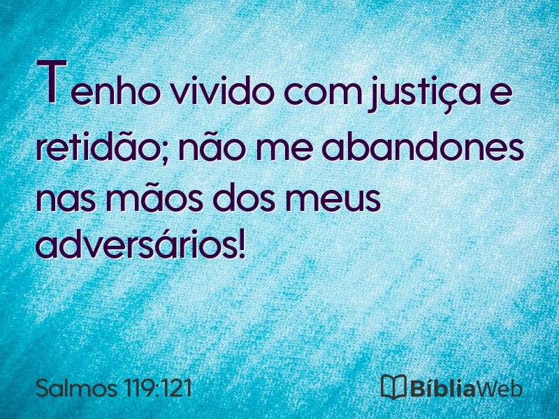 Salmos 119:121 em imagem para compartilhar