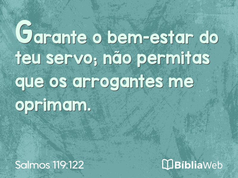 Salmos 119:122 em imagem para compartilhar