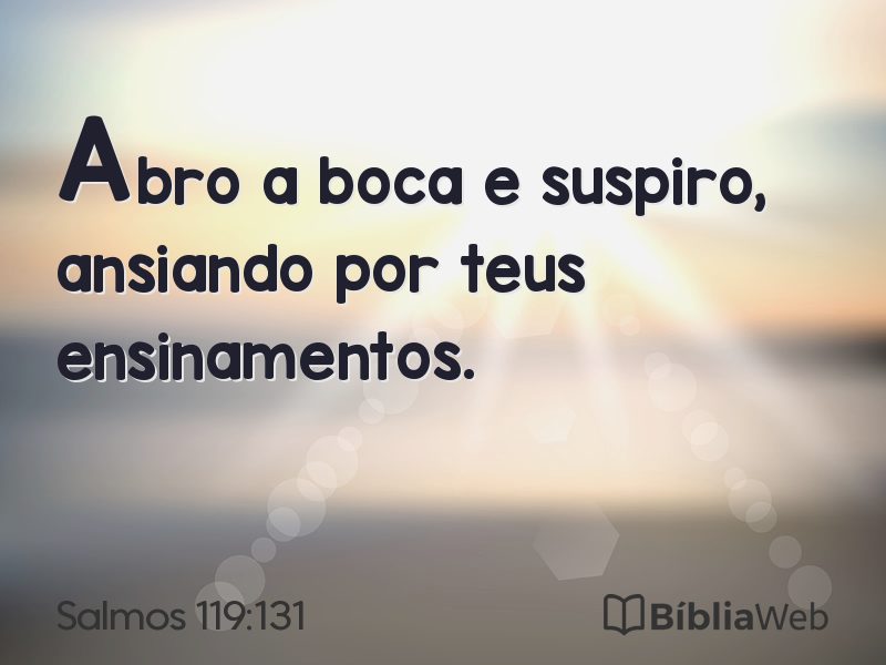 Salmos 119:131 em imagem para compartilhar