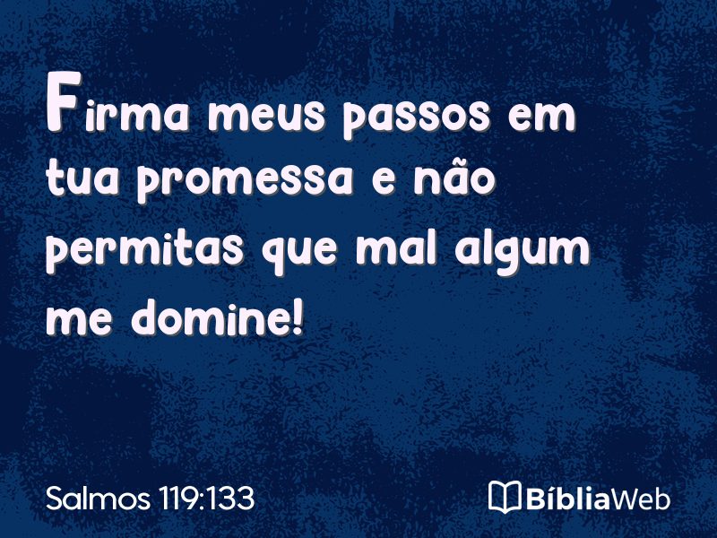 Salmos 119:133 em imagem para compartilhar